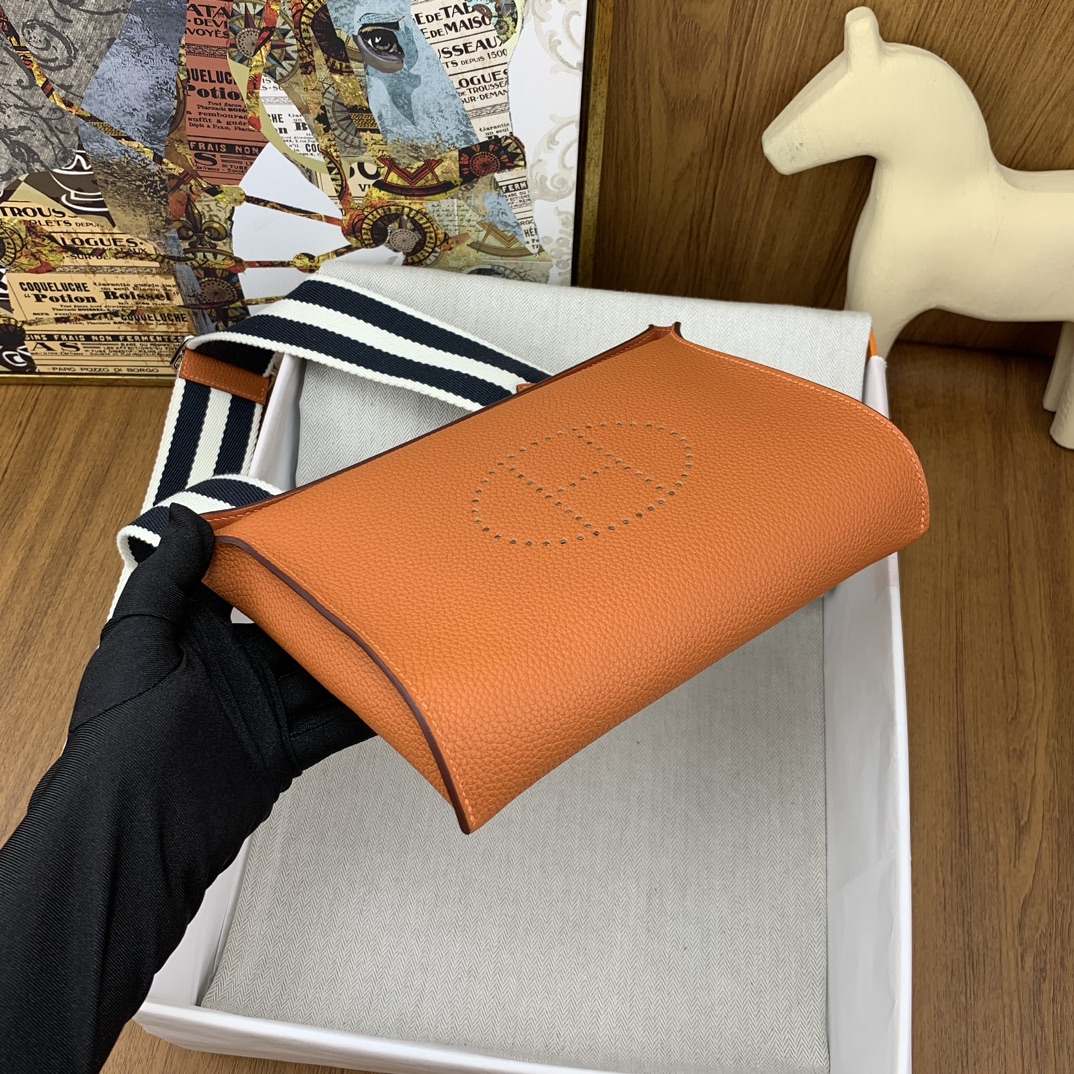 에르메스 비드포쉬 백 토고 오랑쥬 미니옴